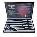 Set cuțite profesional 6 piese Rosa Bella, inox, negru
