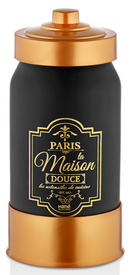 Vas alimentar din sticlă mată pentru cereale „MAISON” 1000 ml – negru/cafeniu