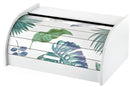 Cutie de pâine din lemn, design tropical Monstera, 39 cm