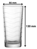 Set 6 Pahare Uniglass Kyma, Model Valuri, Pahar apă fără picior, Sticlă Termorezistentă, 245 ml
