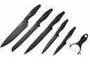 Set cuțite profesional 6 piese Rosa Bella, inox, negru