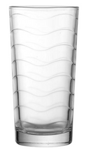Set 6 Pahare Uniglass Kyma, Model Valuri, Pahar apă fără picior, Sticlă Termorezistentă, 245 ml