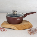 Cratiță cu coadă și capac BL-4070 Cerastone 1.9L - 18x8 cm, aluminiu turnat, antiaderent ceramic