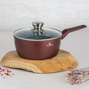 Cratiță cu coadă și capac BL-4072 Cerastone 3.5L - 22x10cm, aluminiu turnat, antiaderent ceramic