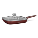Tigaie grill cu capac BL-4076 Cerastone - 28x4 cm, aluminiu turnat cu strat ceramic antiaderent