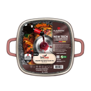 Cratiță pătrată BL-4090 Cerastone 2.8L - 20x9 cm, tip roaster, capac sticlă, antiaderentă