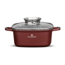 Cratiță pătrată BL-4091 Cerastone 3.5L - 22x9.5 cm, tip roaster, capac sticlă, antiaderentă