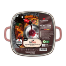 Cratiță pătrată BL-4092 Cerastone 4.4L - 24x10 cm, tip roaster, capac sticlă, antiaderentă