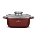 Cratiță pătrată BL-4092 Cerastone 4.4L - 24x10 cm, tip roaster, capac sticlă, antiaderentă