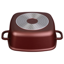 Cratiță pătrată BL-4093 Cerastone 5.4L - 26x10.5 cm, tip roaster, capac sticlă, antiaderentă