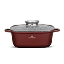 Cratiță pătrată BL-4093 Cerastone 5.4L - 26x10.5 cm, tip roaster, capac sticlă, antiaderentă
