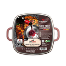 Cratiță pătrată BL-4094 Cerastone 6.5L - 28x11 cm, tip roaster, capac sticlă, antiaderentă
