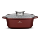 Cratiță pătrată BL-4094 Cerastone 6.5L - 28x11 cm, tip roaster, capac sticlă, antiaderentă