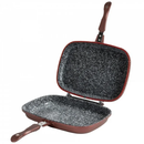 Tigaie dublă pentru grătar BL-4095 Cerastone 3.7L - 32x24x7.5 cm, aluminiu turnat antiaderent