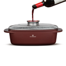 Roaster dreptunghiular BL-4097 Cerastone 6L - 32 cm, cu capac din sticlă și sistem Aroma Knob, aluminiu turnat antiaderent