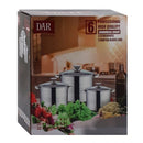 SET INOX DAR 6 PCS OALE CU CAPAC STICLA (4.3/5.6L/7.2) 23716