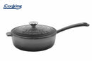 Cratita cu coada fonta emailata cu capac 2.5L Cooking by Heinner