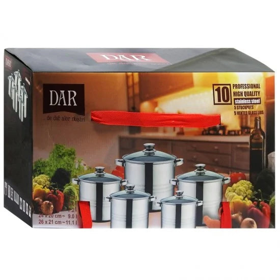 Set gatit 10 piese inox Dar 19031