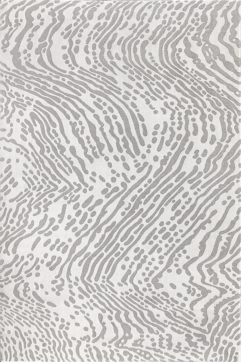 Covor Modern, Sofia Print, Alb/Gri, 2450 gr/mp