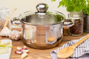 Oala inox cu capac din sticla 2.7L Edenberg EB-3004