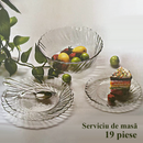 Serviciu de masa, 19 piese, Sticla, Dayana