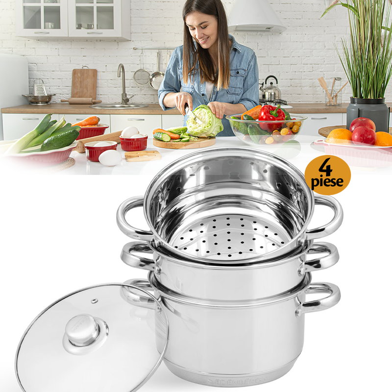 Set gatit la aburi, 4 piese Edenberg EB-8902