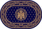 Covor Model Bisericesc 15077, Oval, Albastru
