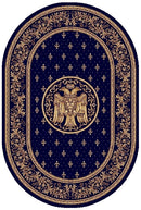Covor Model Bisericesc 15032, Oval, Albastru
