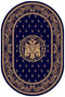 Covor Model Bisericesc 15032, Oval, Albastru