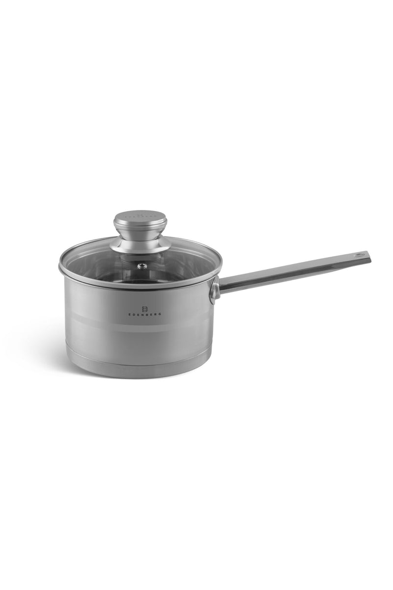 Set gatit 12 piese inox cu tigaie din teflon cu capac Edenberg EB-2401