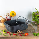 Cratita pentru cuptor cu capac sticla 31 cm, 6.5L Edenberg EB-4608