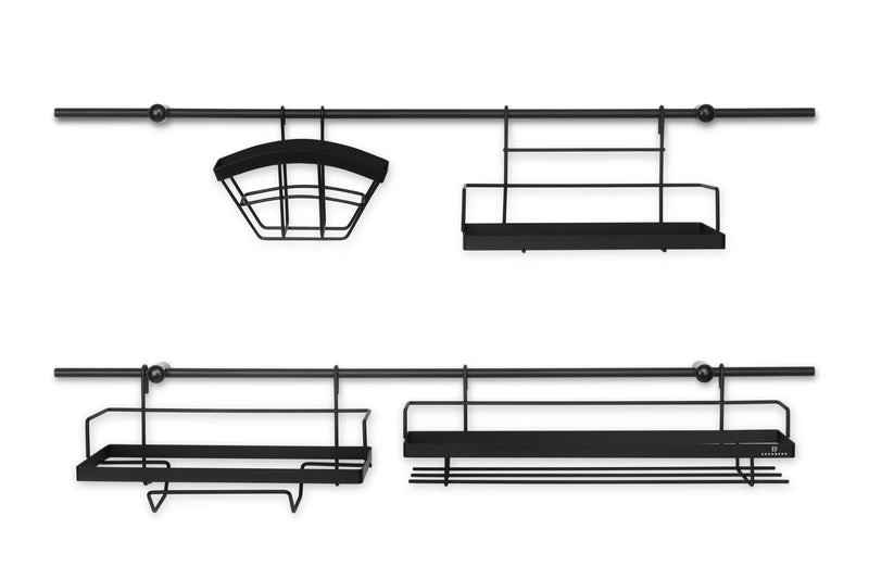 Suport organizator bucatarie 16 piese negru Edenberg EB-8516